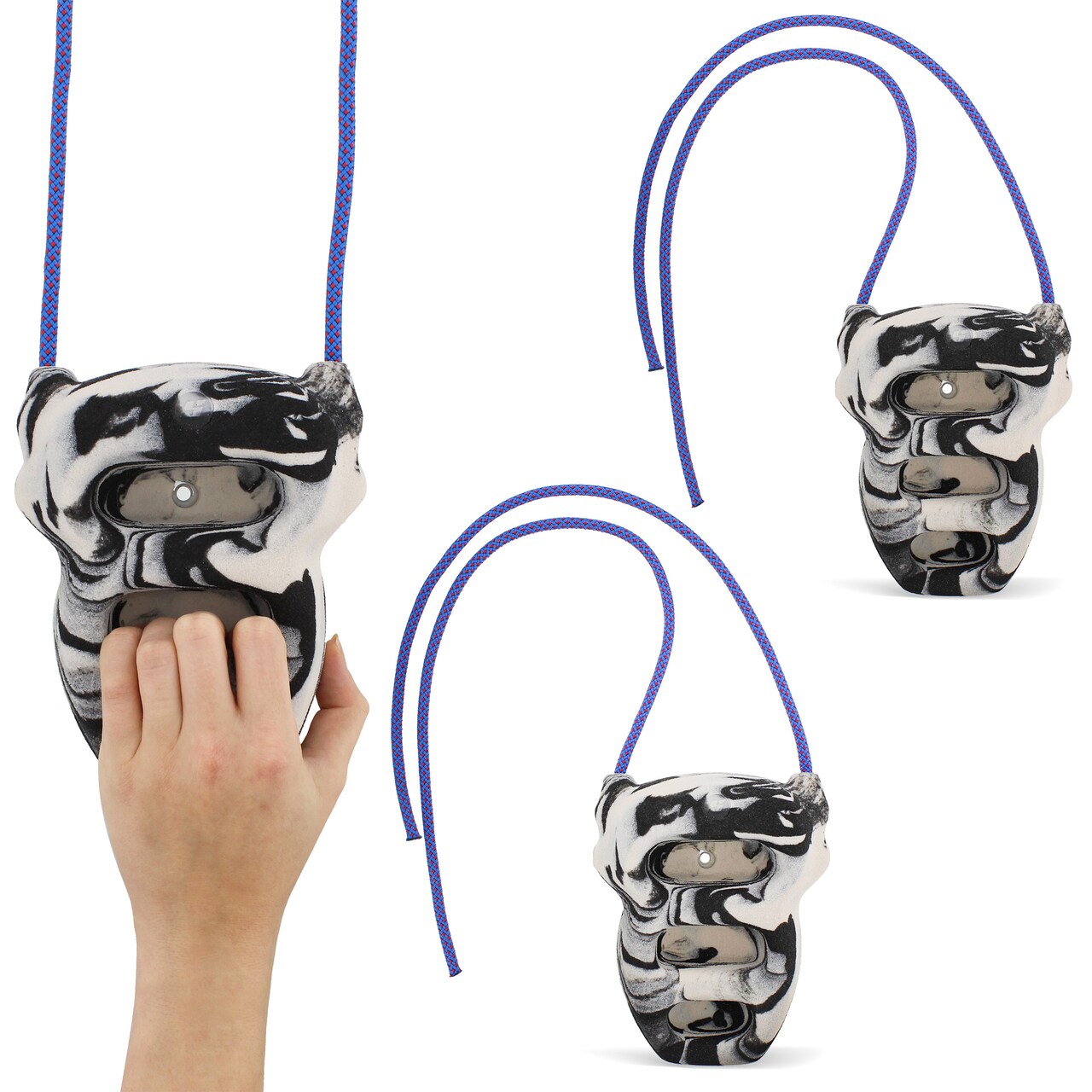 Get Out! Hangboard Rock Climbing Fingerboard - 2pk Climbing Board with Rope